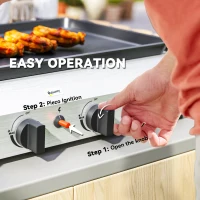 Grill gazowy 8000BTU, 4 palniki ze stali nierdzewnej(m-5)