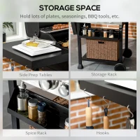 Grill gazowy 3 KW, 3+1 palniki, stal nierdzewna, boczny palnik(m-6)