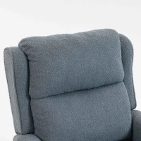 HOMCOM Recliner Armchair with Extended Leg Rest - Grey(m-12)