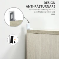 Homcom Dulap de baie 150 cm – Lemn cu Sertar si Raft Reglabil(m-7)