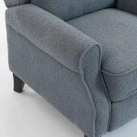 HOMCOM Recliner Armchair with Extended Leg Rest - Grey(m-13)