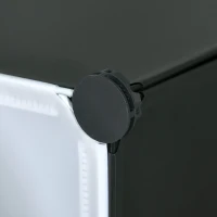 HOMCOM Scarpiera Modulare Salvaspazio con 6 Scatole in Plastica PP e Acciaio, 49x36.5x108 cm, Nero e Trasparente(m-9)