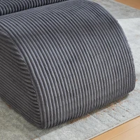 Moderner Freizeit-Sessel mit ergonomischer Rückenlehne, abnehmbarem Sitzkissen und Seitentasche, 160 x 66 x 90 cm, Dunkelgrau(m-7)