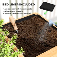 Wysokie łóżko ogrodowe, drewniane, 3 strefy sadzenia(m-6)