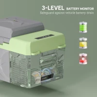 Kompresorowa lodówka elektryczna 12L, zielona, z zasilaniem(m-6)