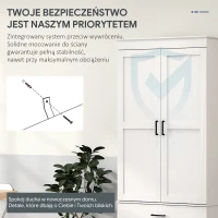 Szafka kuchenna, wysoka, regulowane półki, 2 szuflady, kremowa(m-8)