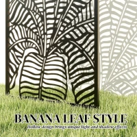 Outsunny Parawan 65 x 130 cm Wolnostojący Wiszący, Dekoracyjna Osłona z Metalu, Czarny(m-4)