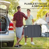 Outsunny Lot de 2 Bains de soleil transats pliables grand confort dossier pare-soleil réglables multi-positions, crème(m-5)