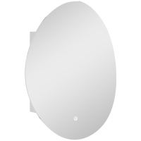 HOMCOM Wandschrank Badezimmer mit Spiegel und LED-Beleuchtung, Antibeschlag, 3 Lichttemperaturen, 50x14x70 cm, weiß