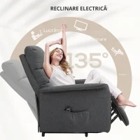 Homcom Fotoliu Electric Ridicare & Masaj – 8 Zone & incalzire Integrata(m-7)