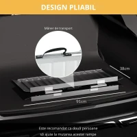 Homcom Rampa Aluminiu Pliabila 91×73 cm – Antiderapanta, 272 kg(m-6)