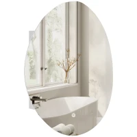 HOMCOM Armario mural de baño con espejo e iluminación LED, antivaho, 3 temperaturas de luz, 50x14x70cm, blanco(m-7)