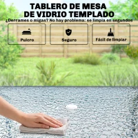 Outsunny Conjunto de Mesa y Sillas Jardín de 8 Piezas con Sombrilla 6 Sillas Plegables Mesa de Vidrio Templado Gris(m-8)