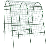 Outsunny Arc mare pentru cățărători, plasă de protecție pentru păsări, montaj ușor, metal, 144 x 167 x 206 cm