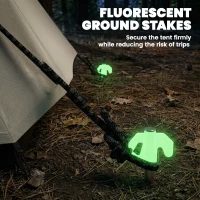 Outsunny Tienda hinchable 6 personas Montaje rápido Tienda exterior para camping con 2 dormitorios y veranda, ventanas(m-4)