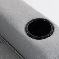 HOMCOM 3-in-1 Single Sofa Bed, Convertible Sleeper Chair Bed - Light Grey(m-9)