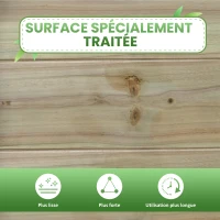 Outsunny Jardinière surélevée avec Étagère de Rangement en Bois, Carré Potager sur Pied surélevé, 113 x 56 x 84 cm, vert(m-7)