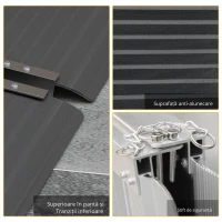 Homcom Rampa Aluminiu Pliabila 91×73 cm – Antiderapanta, 272 kg(m-5)