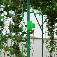 Outsunny Grilaj din oțel de introdus rezistent la rugină suport pentru plante cățărătoare spalier 223 x 223 x 223 cm arcadă pentru trandafiri Verde(m-9)