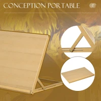 Vinsetto Chevalet de table en bois pour formats A2, chevalet de table réglable en bois de hêtre, 75,8x51,4x51cm, bois naturel(m-7)