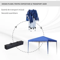 Outsunny Foisor Pliabil Structura din Otel Acoperire Oxford(m-6)
