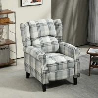 HOMCOM 160° Reclining Armchair, with Footrest - Grey(m-12)