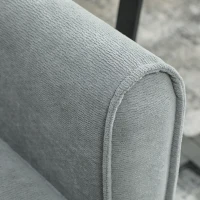 HOMCOM 2 Seater Sofa Bed, 3-in-1 Convertible Sleeper Sofa with Click-clack Adjustable Backrest and 2 Pillows, Grey(m-8)