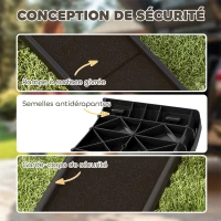 PawHut Rampe pliable pour chiens, escalier pour chien en PP avec pente douce et surface antidérapante, 155x38,5x15,5cm, noir(m-6)
