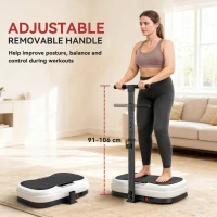 SPORTNOW Vibration Plate, with Adjustable/Removable Handle, Preset Modes, 50 Speeds(m-5)