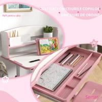 Zonekiz Set Birou Copii Reglabil – Cu Scaun, Sertar si Raft(m-7)