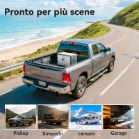 HOMCOM Cassetta degli Attrezzi Box Portautensili in Alluminio, 60.9x35.5x40.6cm, Argento(m-8)