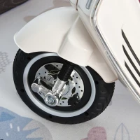 HOMCOM elektrisch voertuig kindermotor fiets met MP3-muziek verlichting 3-6 jaar wit(m-14)