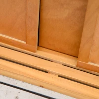 Outsunny strandstoel met dak rotan look klaptafel blauw 118 x 79 x 150 cm(m-10)