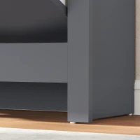 HOMCOM Shoe Cabinet for 12 Pairs, Narrow Shoe Storage with 2 Flip-Down Drawers and Adjustable Shelves, Dark Gray(m-5)