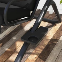 Outsunny Two-Seat Garden Swing Chair, with Protective Canopy - Black(m-9)