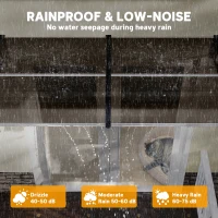 Outsunny Front Door Canopy, Outdoor Awning, Rain Shelter, 200 x 96cm, Brown(m-5)