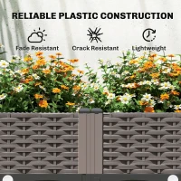 Outsunny Raised Garden Bed with Arch Trellis, Raised Bed for Garden on Wheels with Side Trellis, Self Watering Planter Box(m-8)