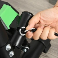 HOMCOM® stepper met handgrepen trainingsriemen sidestepper hometrainer LCD-display staal(m-9)