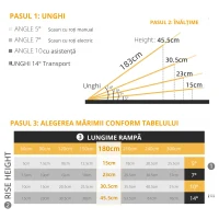 HOMCOM Rampă pliabilă pentru scaune cu rotile din aluminiu cu margini înalte antiderapante(m-4)