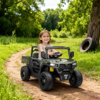 AIYAPLAY elektrisch voertuig, 2 motoren, kofferbak, UTV-design, muziekfunctie, groen(m-10)