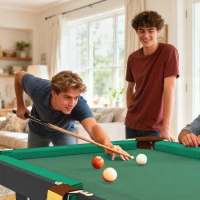 SPORTNOW Biljarttafel, inklapbaar, verstelbare hoogte, incl. driehoek/2 keus/16 ballen, Groen(m-10)