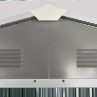 Outsunny 6.5ft x 3.5ft Metal Garden Storage Shed for Outdoor Tool Storage with Double Sliding Doors and 4 Vents, Grey(m-10)