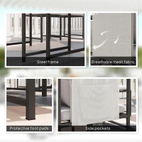 Outsunny Nine-Piece Steel Frame Garden Dining Set - Dark Grey(m-7)