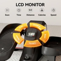 SPORTNOW Under Desk Elliptical Machine with LCD Monitor, 8 Adjustable Magnetic Resistances for 2-in-1 Seat & Stand Up Exercise(m-7)