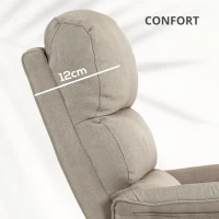 Homcom Fotoliu Rabatabil Electric – Bej, Cu Taburet & Telecomanda(m-5)