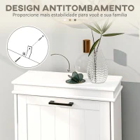 HOMCOM Sapateira Estreita com 2 Gavetas Basculantes Moderno com Prateleiras Ajustáveis para 10 Pares Branco(m-7)