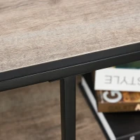 HOMCOM Vrijstaande stelling boekenkast industriële stijl archiefplank P2 spaanplaat licht eiken(m-17)