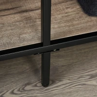 HOMCOM Vrijstaande stelling boekenkast industriële stijl archiefplank P2 spaanplaat licht eiken(m-16)