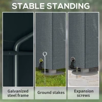 Outsunny 2.2 x 1.6 m Outdoor Storage Tent, with Accessories - Dark Grey(m-5)