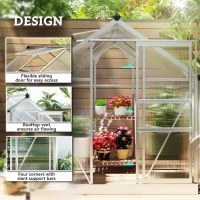 Outsunny 6 x 6ft Polycarbonate Greenhouse - Clear(m-4)